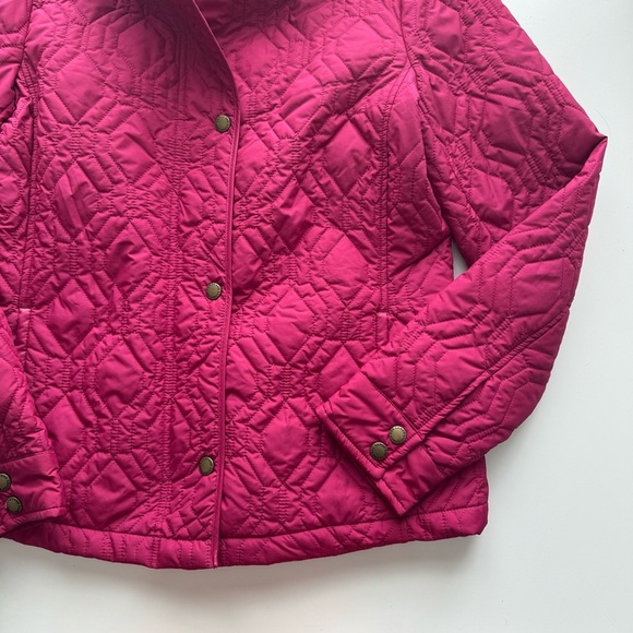 Lands End Quilted Coat‎ Berry Pink Lightweight Jacket Size Small NWT - Picture 4 of 10